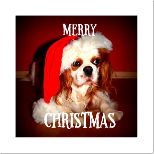 Cavalier King Charles Spaniel Merry Christmas Posters and Art